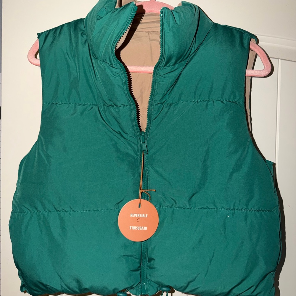 Reversible Teal Puffer Vest